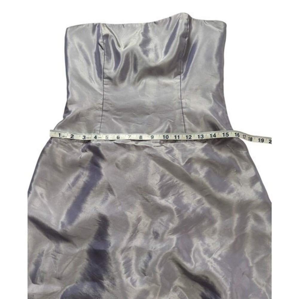 Jim Hjelm Vintage Iridescent Lavender Taffeta Strapless Gown Dress 12 Coquette - Picture 4 of 11